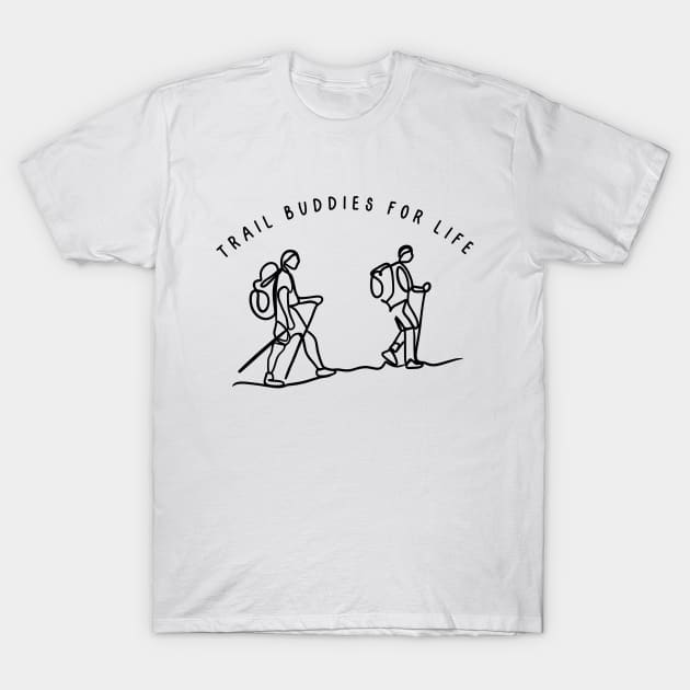 Trail Buddies for Life, Hiking T-Shirt by Project Charlie